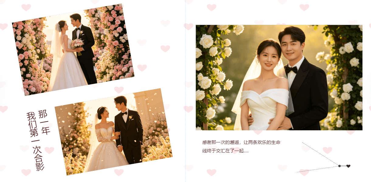 结婚照片用来做一本纪念册，也是最完美的收藏